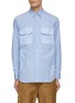 Main View - Click To Enlarge - COMME DES GARÇONS SHIRT - Striped Double Pocket Cotton Shirt