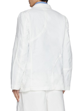 Back View - Click To Enlarge - COMME DES GARÇONS SHIRT - Curved Stitch Single Breasted Blazer