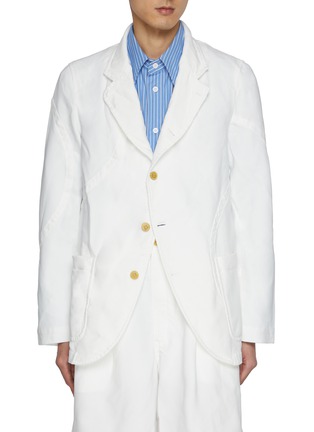 Main View - Click To Enlarge - COMME DES GARÇONS SHIRT - Curved Stitch Single Breasted Blazer
