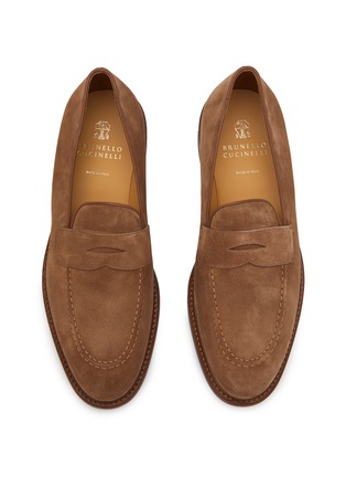 Detail View - Click To Enlarge - BRUNELLO CUCINELLI - Suede Loafers