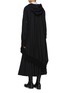 Back View - Click To Enlarge - YOHJI YAMAMOTO - Super Long Slouchy Asymmetrical Zip Hoodie