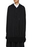 Main View - Click To Enlarge - YOHJI YAMAMOTO - Super Long Slouchy Asymmetrical Zip Hoodie