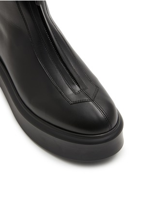 Detail View - Click To Enlarge - THE ROW - Leather Zipped Ankle Boots