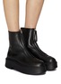 Figure View - Click To Enlarge - THE ROW - Leather Zipped Ankle Boots