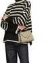 Front View - Click To Enlarge - VALEXTRA - Micro Iside Leather Shoulder Bag
