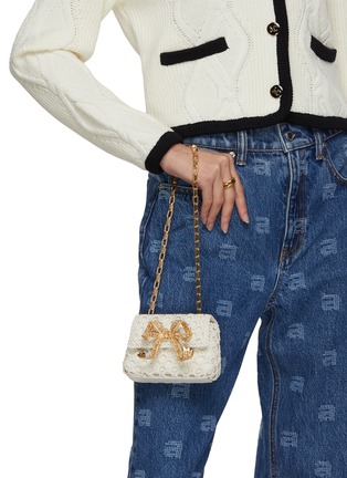 Figure View - Click To Enlarge - SELF-PORTRAIT - Micro Woven Leather Bag