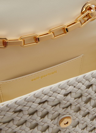 Detail View - Click To Enlarge - SELF-PORTRAIT - Woven Leather Embellished Bow Bag