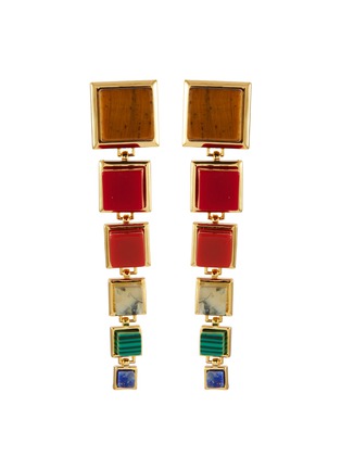 Main View - Click To Enlarge - EDDIE BORGO - Graduated Cube 12K Gold Plated Metal Earrings