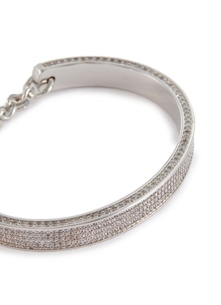 Detail View - Click To Enlarge - EDDIE BORGO - Pavé Zenith Silver Toned Metal Cuff Bracelet
