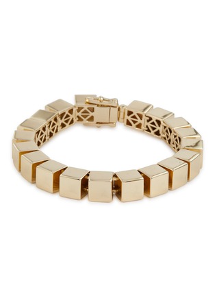 Main View - Click To Enlarge - EDDIE BORGO - Cube 12K Gold Plated Metal Bracelet