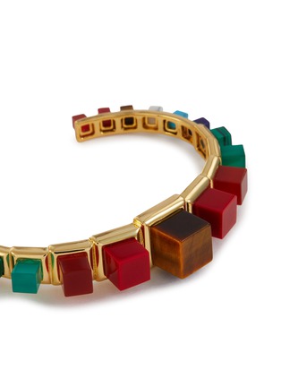 Detail View - Click To Enlarge - EDDIE BORGO - Graduated Cube 12K Gold Plated Metal Cuff Bracelet