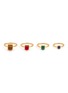 Main View - Click To Enlarge - EDDIE BORGO - Inlaid Cube 12K Gold Plated Metal Ring Set