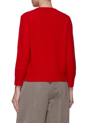 Back View - Click To Enlarge - THE ROW - Enid Patchwork Wool Cashmere Sweater