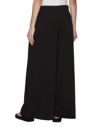 THE ROW Criselle pleated cotton and linen-blend twill wide-leg