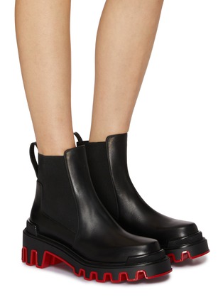 Figure View - Click To Enlarge - CHRISTIAN LOUBOUTIN - Marchacroche Leather Ankle Boots