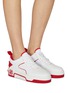 Figure View - Click To Enlarge - CHRISTIAN LOUBOUTIN - Astroloubi Mid Top Lace Up Sneakers