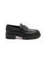 Main View - Click To Enlarge - CHRISTIAN LOUBOUTIN - CL Moc Lug Leather Loafers