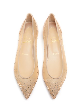 Detail View - Click To Enlarge - CHRISTIAN LOUBOUTIN - Follies Strass Embellished Flats
