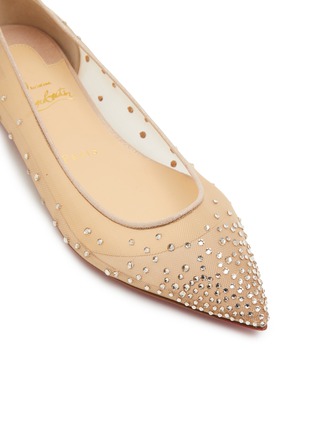 Detail View - Click To Enlarge - CHRISTIAN LOUBOUTIN - Follies Strass Embellished Flats