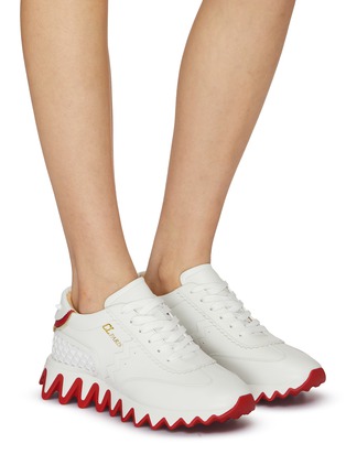 Figure View - Click To Enlarge - CHRISTIAN LOUBOUTIN - Loubishark Donna Low Top Lace Up Sneakers
