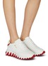 Figure View - Click To Enlarge - CHRISTIAN LOUBOUTIN - Loubishark Donna Low Top Lace Up Sneakers