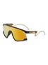 Main View - Click To Enlarge - OAKLEY - Single Lens BiO-Matter™ Geometric Sunglasses