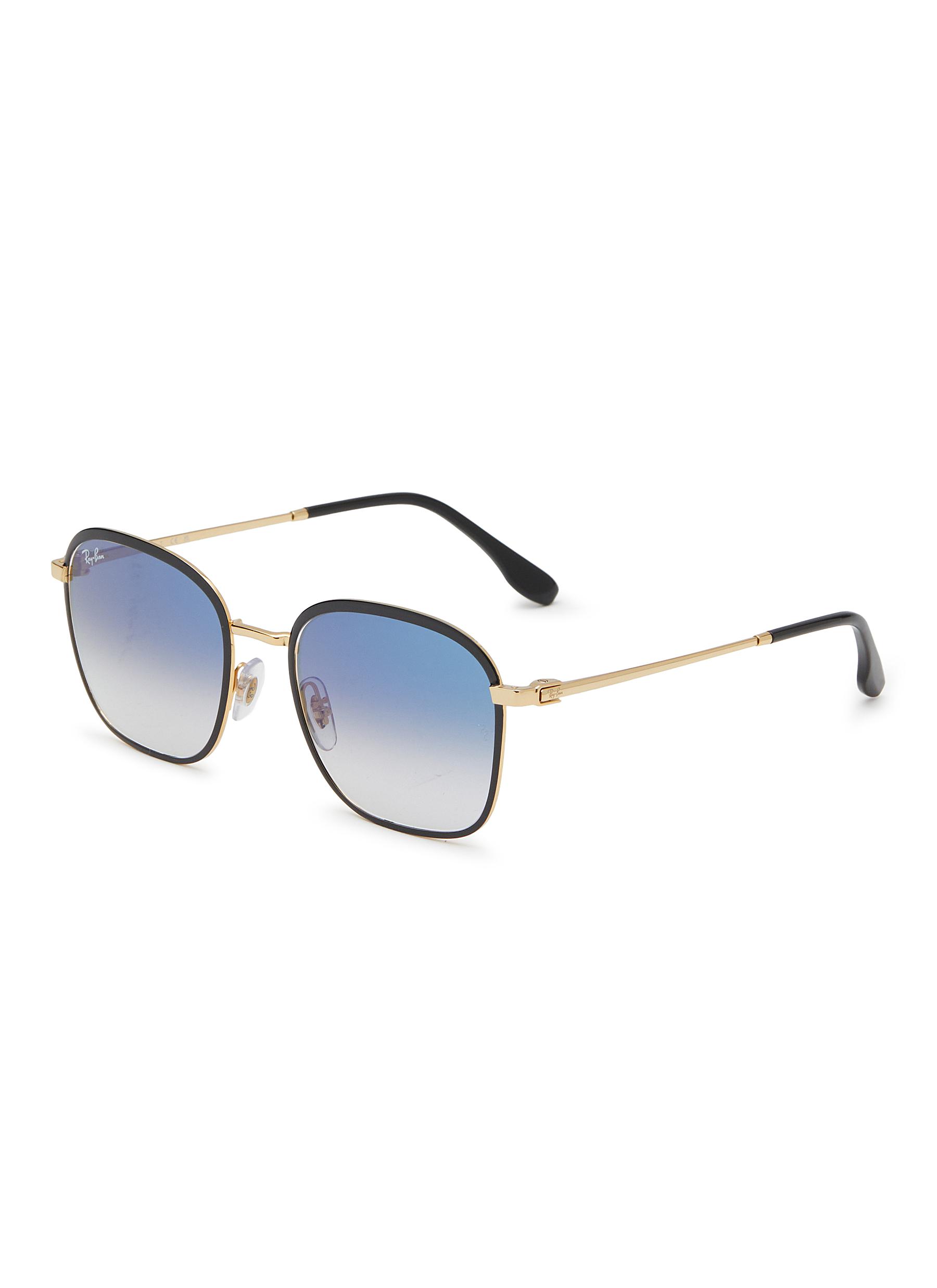 Ray ban metal square hot sale sunglasses