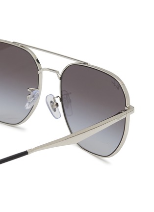 Detail View - Click To Enlarge - RAY-BAN - Double Bridge Metal Square Sunglasses