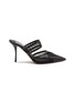 Main View - Click To Enlarge - ALAÏA - Le Coeur 90 Patent Leather Fishnet Heeled Mules