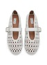 Detail View - Click To Enlarge - ALAÏA - Vienne Perforated Leather Ballerina Flats