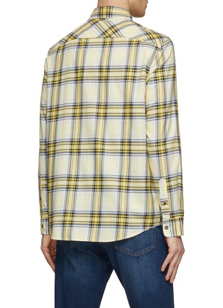 Back View - Click To Enlarge - SCOTCH & SODA - Flannel Check Double Pocket Shirt