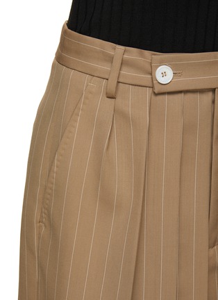  - SETCHU - Origami Stripe Pleated Wool Shorts