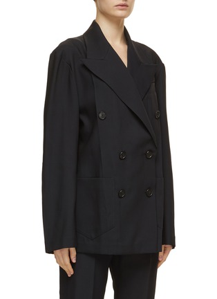 sacai belted double-breasted blazer - Black