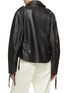 Back View - Click To Enlarge - SETCHU - Zipper Detail Leather Jacket