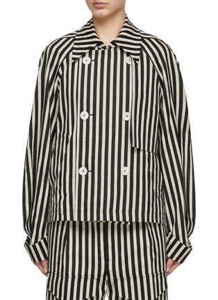 SETCHU | Seersucker Stripe Cotton Linen Short Jacket