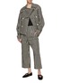 Figure View - Click To Enlarge - SETCHU - Seersucker Stripe Cotton Linen Short Jacket