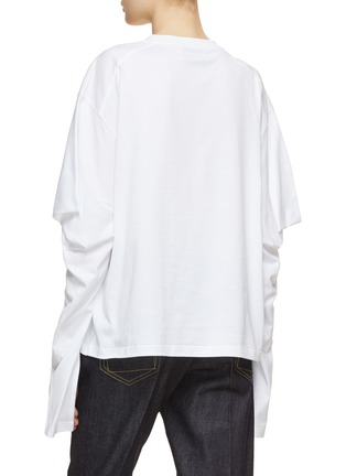 Back View - Click To Enlarge - SETCHU - Point Sleeve Cotton Long Sleeve T-Shirt