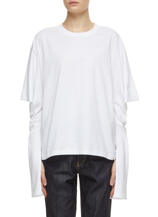 Main View - Click To Enlarge - SETCHU - Point Sleeve Cotton Long Sleeve T-Shirt
