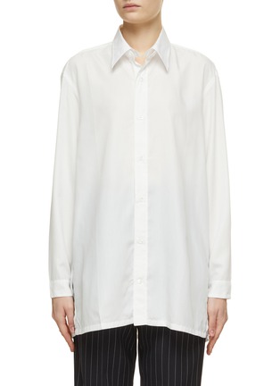 Main View - Click To Enlarge - SETCHU - Origami Side Slit Button-Up Shirt