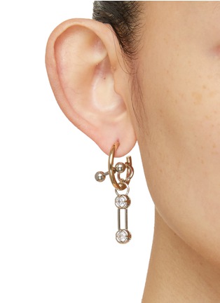 Figure View - Click To Enlarge - JUSTINE CLENQUET - Debbi Palladium 24k Gold Plated Earrings