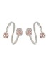 Main View - Click To Enlarge - JUSTINE CLENQUET - Maxine Palladium Plated Pink Crystal Earrings Crystal