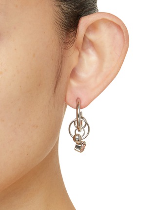 Front View - Click To Enlarge - JUSTINE CLENQUET - Sally Palladium Plated Earrings