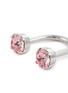 Detail View - Click To Enlarge - JUSTINE CLENQUET - Rae Palladium Plated Pink Crystal Ring