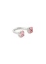 Main View - Click To Enlarge - JUSTINE CLENQUET - Rae Palladium Plated Pink Crystal Ring