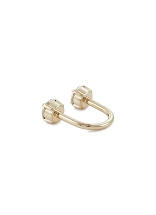 Detail View - Click To Enlarge - JUSTINE CLENQUET - Rae Palladium Plated Crystal Ring