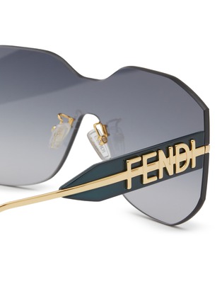 Detail View - Click To Enlarge - FENDI - Fendigraphy Frameless Metal Sunglasses
