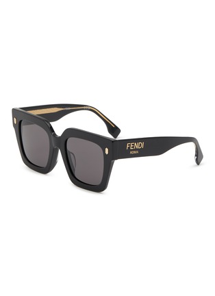 Main View - Click To Enlarge - FENDI - Fendi Roma Acetate Square Frame Sunglasses