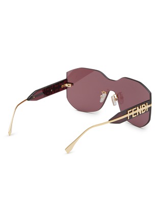 Figure View - Click To Enlarge - FENDI - Fendigraphy Frameless Geometric Metal Sunglasses