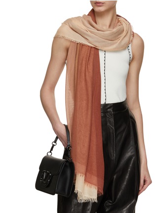 Figure View - Click To Enlarge - FALIERO SARTI - Frayed Amantina Gradient-effect Wool Blend Scarf