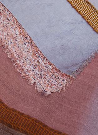 Detail View - Click To Enlarge - FALIERO SARTI - Frayed Venezia Printed Wool Blend Scarf